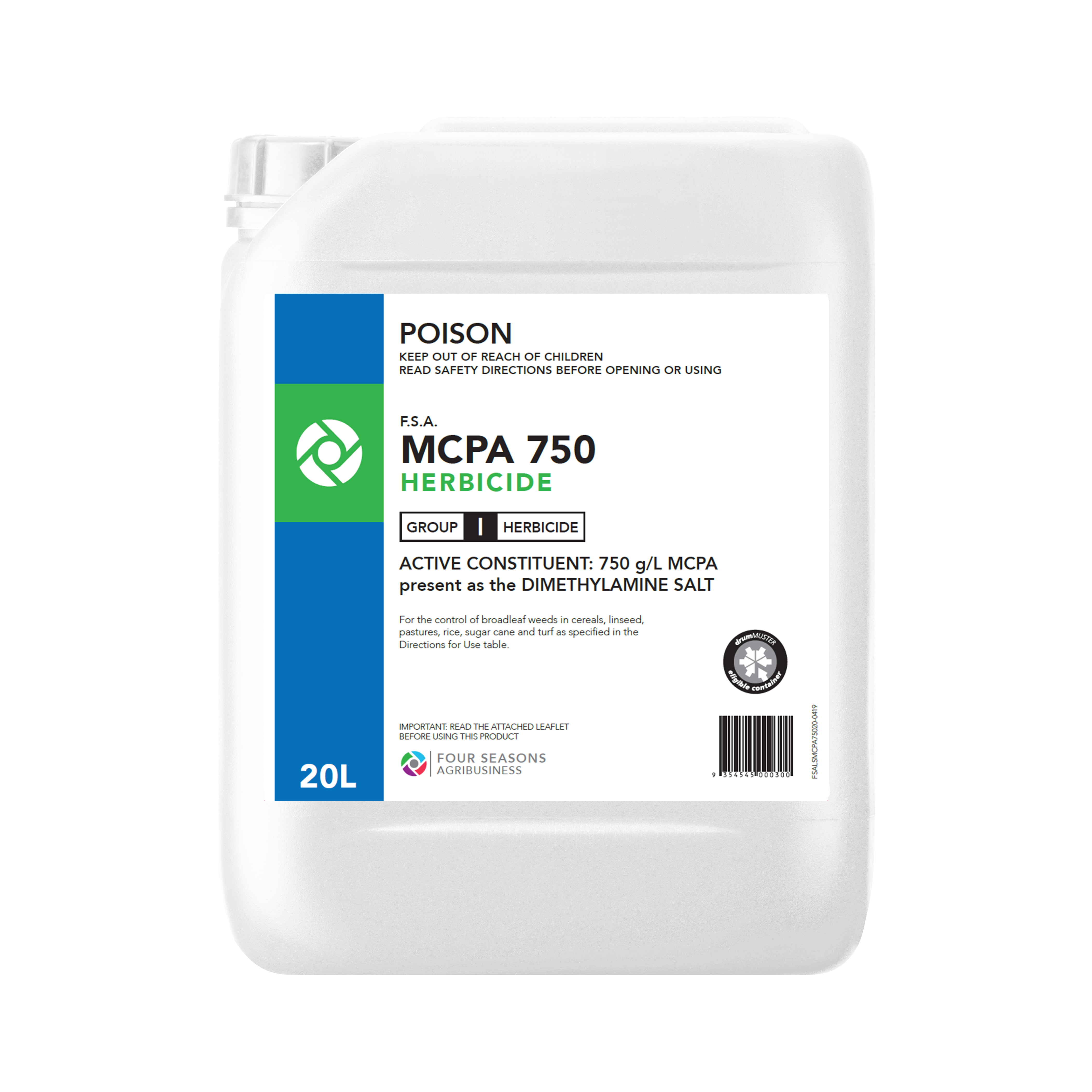 F.S.A. MCPA 750 Herbicide