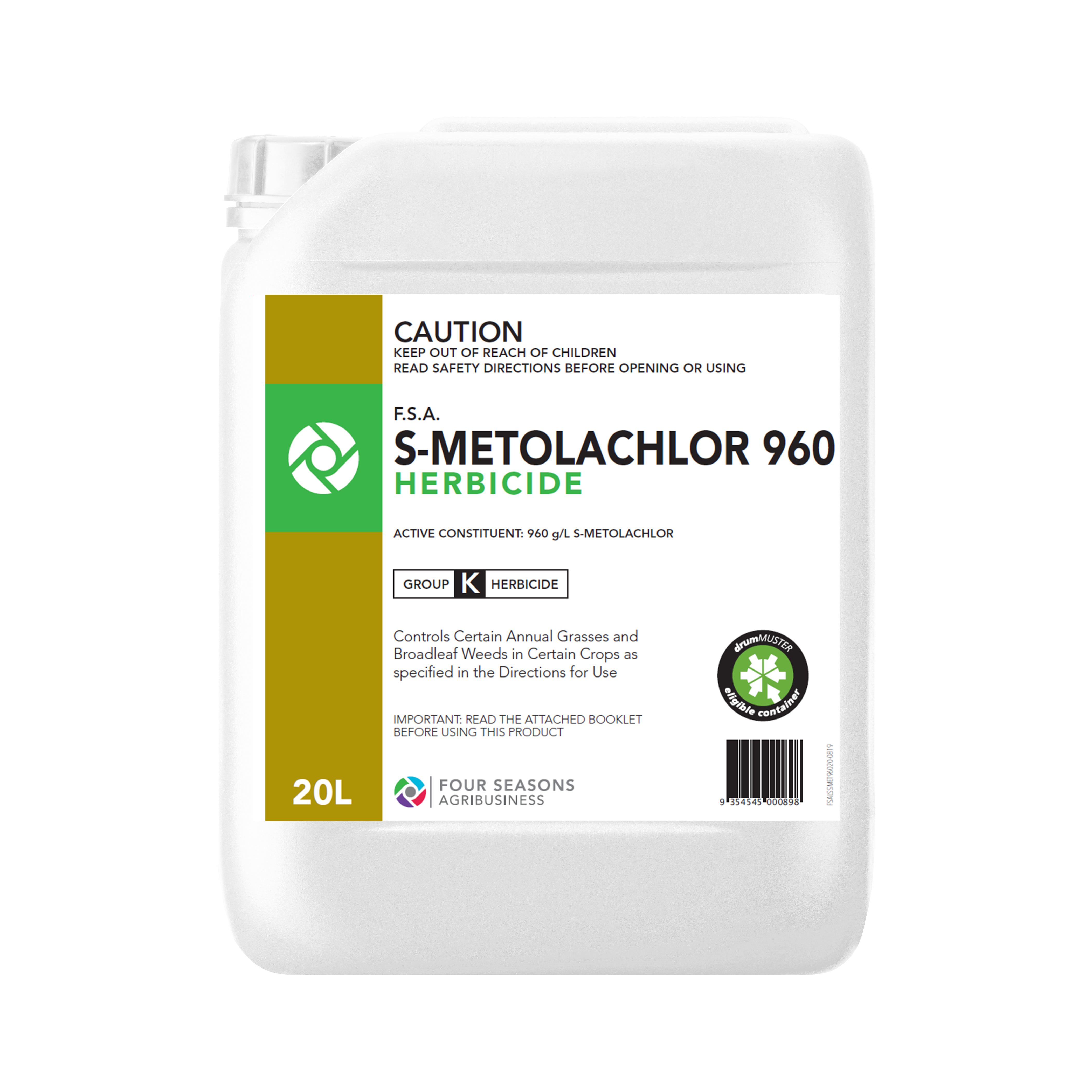 F.S.A. S-Metolachlor 960 Herbicide