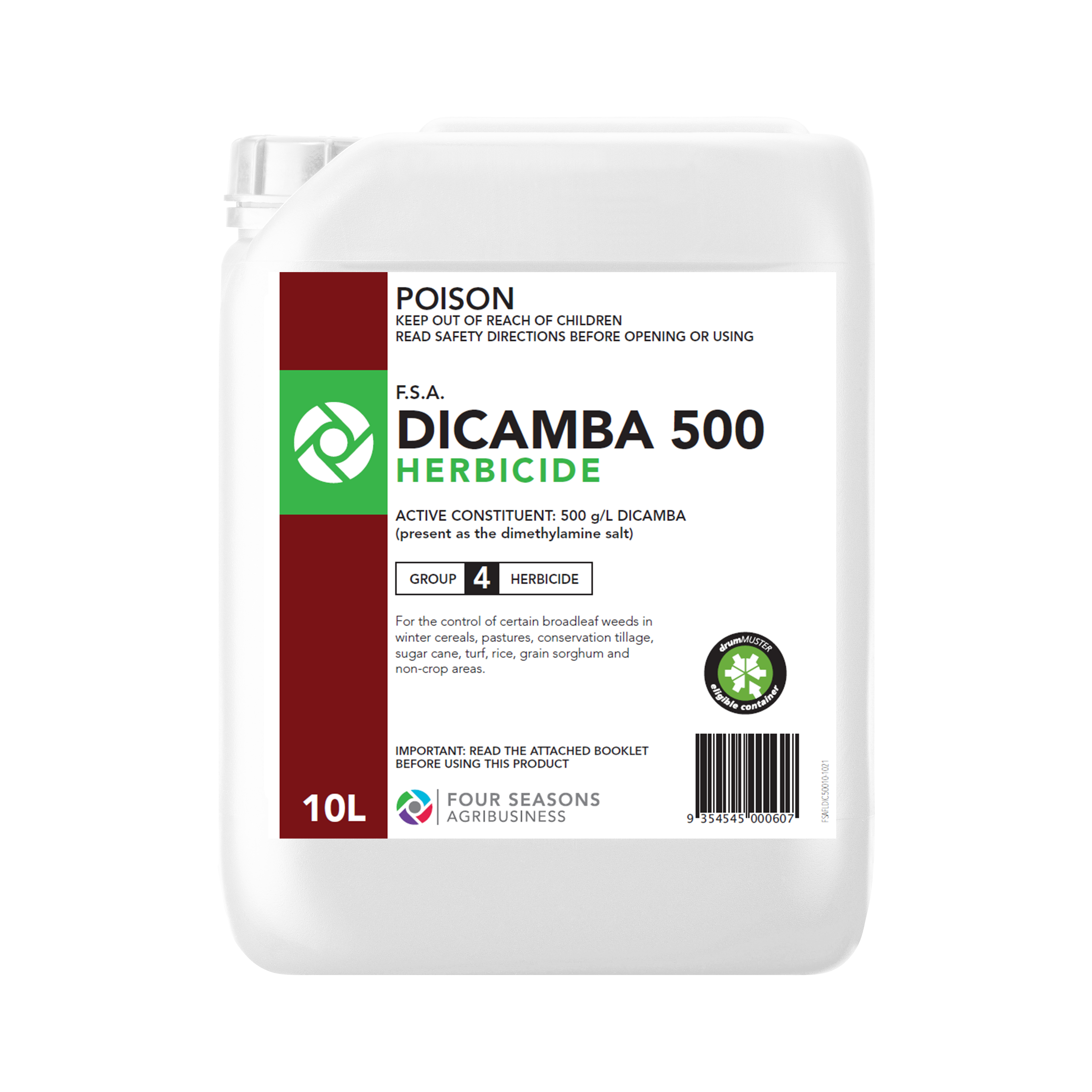 F.S.A. Dicamba 500 Herbicide