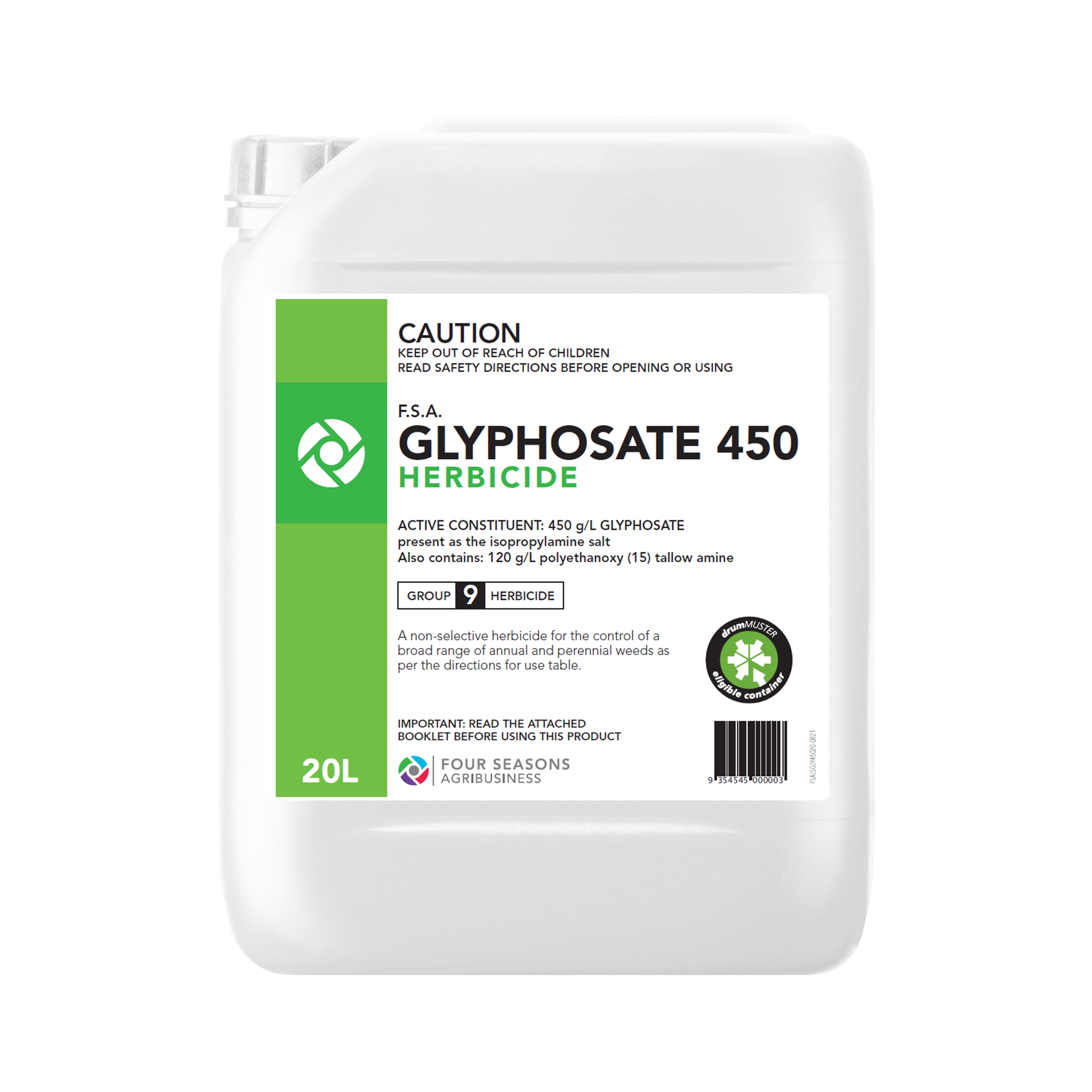 F.S.A. Glyphosate 450 Herbicide