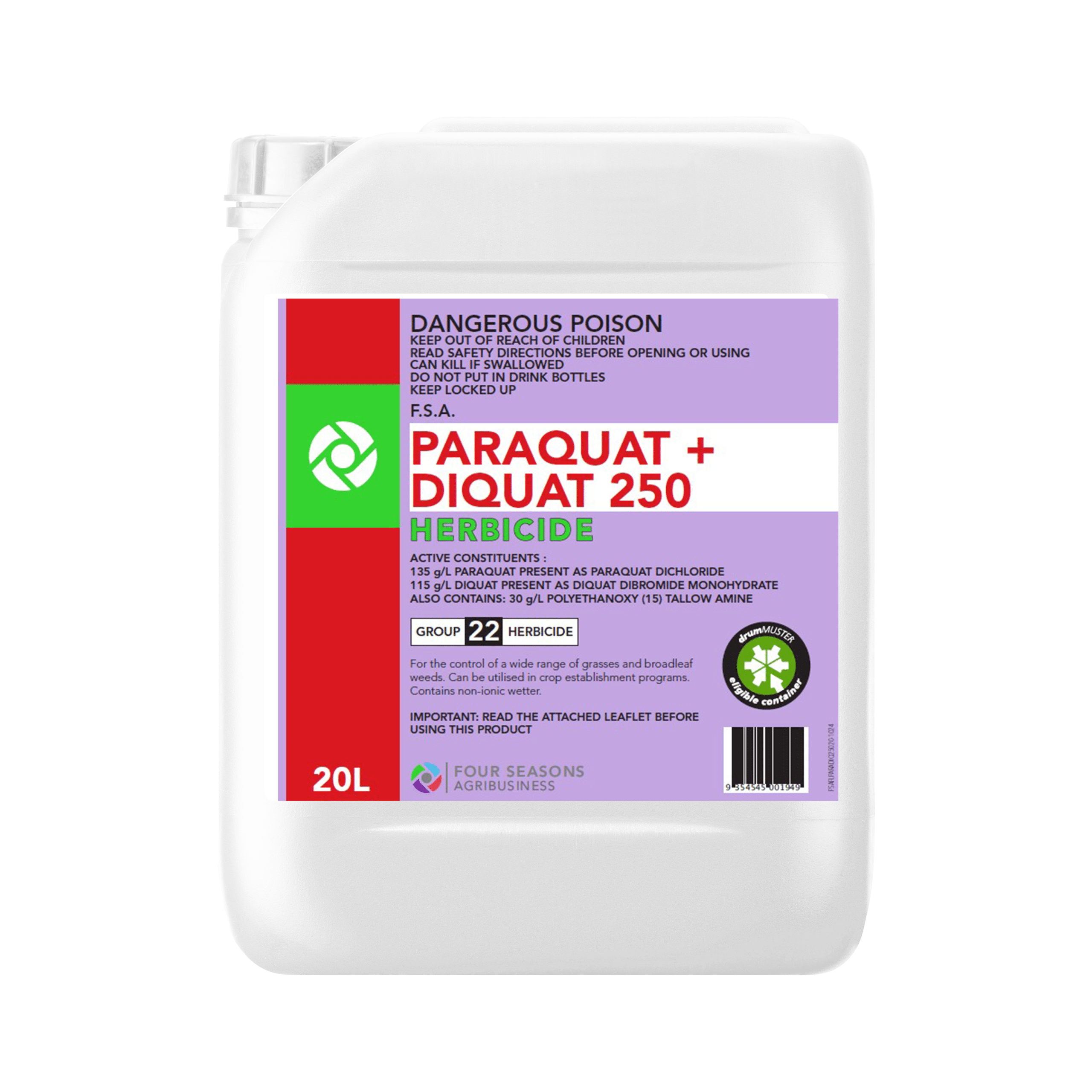 F.S.A. Paraquat Diquat 250 Herbicide
